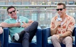 Hugh Jackman (L) and Ryan Reynolds (R) have become co-owners of Australia's SailGP team