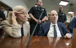 Disgraced former Hollywood film producer Harvey Weinstein appears in Manhattan criminal court during his rape and sexual assault re-trial in New York on June 11, 2025