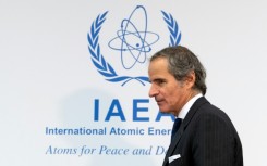 Rafael Grossi, Director General of the International Atomic Energy Agency (IAEA) arrives at a Board of Governors meeting in Vienna