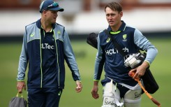Australia's Marnus Labuschagne (right) takes part in a practice session at Lord's ahead of the World Test Championship final