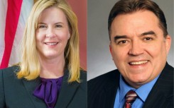 Minnesota state representative Melissa Hortman (L) and state senator John Hoffman (R), both Democrats, were shot in a targeted attack