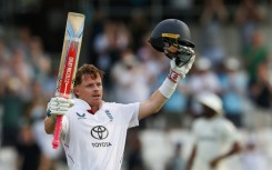England vice-captain Ollie Pope celebrates his century in the first Test against India at Headingley