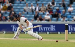 England's Ben Duckett reverse sweeps Rindra Jadeja for four