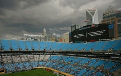 Play is halted at the Bank of America Stadium in Charlotte in Chelsea's Club World Cup game against Benfica