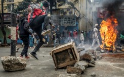 The protests descended into violence and vandalism