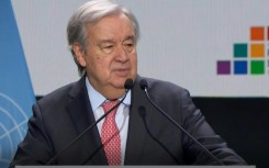 UN chief urges leaders to 'get resources flowing' at aid conference