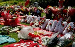 Floral tributes have been paid to Diogo Jota at Liverpool's Anfield stadium