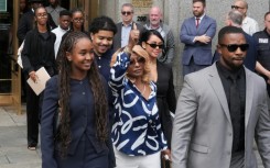 Janice Combs, mother of Sean 'Diddy' Combs, gestures after the jury reached a verdict in his sex trafficking trial