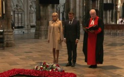 French President Macron visits Westminster Abbey