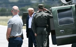 US President Donald Trump, seen here arriving in Kerrville, Texas, has expressed support for an alarm system to alert people to emergencies in the state's flood zones