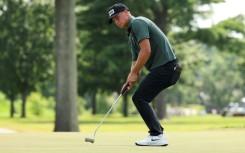 American William Mouw reacts to a putt on the way to victory in the US PGA Tour ISCO Championship in Kentucky