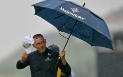 Lee Westwood braved difficult conditions in his first major appearance for three years