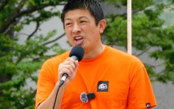 Japan's opposition party Sanseito leader Sohei Kamiya delivers a campaign speech