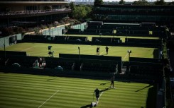 Wimbledon's grass courts during the 2025 tournament