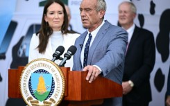 Secretary of Health and Human Services Robert F. Kennedy Jr. speaks during a news conference at the USDA headquarters building in Washington, DC, on July 14, 2025