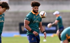 Rob Valetini trains with the Australia sqaud in Melbourne