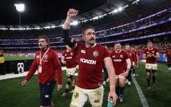 British and Irish Lions celebrate victory over Australia