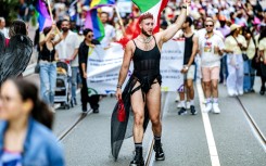 The march was as political as it was festive