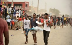 Several supermarkets were looted on the first day of a taxi strike