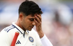 India captain Shubman Gill leaves the field after being run out in the fifth Test against England at the Oval