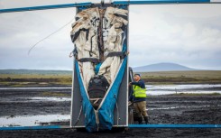 Unloading the kite at Kitepower's launch site in Bangor Erris, Ireland