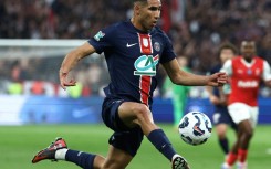 Paris Saint-Germain's Moroccan defender Achraf Hakimi