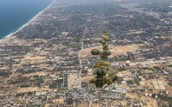 International militaries, this photo was taken by the Spanish air force and distributed to media, have flown airdrop air flights over the devastated territory