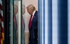 Asked about the upcoming expiration of a tariffs truce between the United States and China, President Donald Trump told reporters 'we'll see what happens'