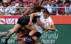 Portia Woodman-Wickliffe (L) has come into close contact numerous times on the field with Ilona Maher (R) but the Kiwi remains a fan of the work that the American has done to promote the women's game