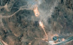 Satellite image of Iran's Fordo uranium enrichment plant dated July 1 following US air strikes