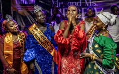 Rozelda Kim (2nd R) won this year's pageant and said 'social background doesn't define you'