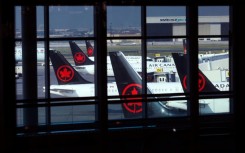 Air Canada planes are seen at Toronto's airport