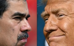 Venezuela's President Nicolas Maduro (L) has a $50 million bounty on his head from US President Donald Trump's (R) administration