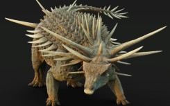 A digital reconstruction of 'Spicomellus afer', an ankylosaur dinosaur with bone spikes fused to each rib