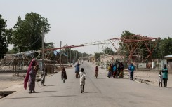 A telecoms antenna downed by Boko Haram Islamists in Nigeria's Borno state in 2017