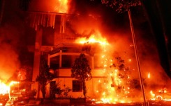 Three people were killed as a result of the fire at the Makassar city council building, its secretary Rahmat Mappatoba said