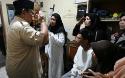 President Prabowo Subianto visited the family of the slain motorcycle gig driver