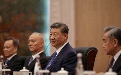 China’s President Xi Jinping (C) attends a bilateral meeting with Nepal's Prime Minister KP Sharma Oli ahead of the Shanghai Cooperation Organisation (SCO) Summit in Tianjin on August 30, 2025