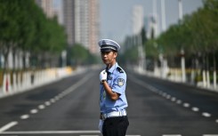 Security was tight in the northern port city of Tianjin