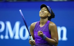 Japan's Naomi Osaka celebrates her victory over Karolina Muchova to reach the semi-finals of the US Open