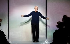 Italian fashion Giorgio Armani has died at the age of 91 -- he is pictured at his 2018 haute couture show in Paris