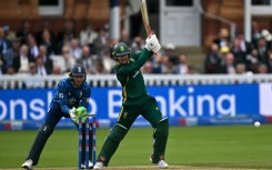South Africa's Matthew Breetzke hits out during his 85 in the second ODI against England at Lord's