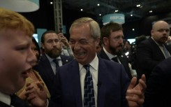 UK's Nigel Farage arrives for hard-right Reform conference