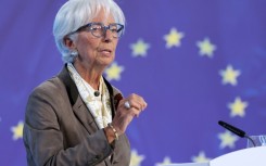 European Central Bank president Christine Lagarde addresses a press conference