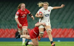 England captain Zoe Aldcroft (R)