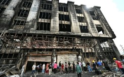 Several buildings were set on fire during the protests which left at least 72 people dead and nearly 200 injured