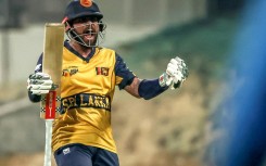 Sri Lanka's Kusal Mendis celebrates the win against Afghanistan