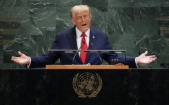 US President Donald Trump delivers remarks to the United Nations General Assembly at the UN headquarters in New York City on September 23, 2025.