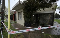 The house where the bodies of Brenda del Castillo, Morena Verdi and Lara Gutierrez were found buried in the yard