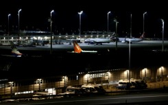 A photo of several grounded planes